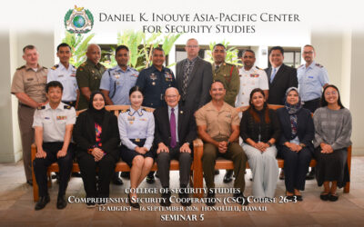 SHHBIDSS RESEARCH OFFICER COMPLETED COMPREHENSIVE SECURITY COOPERATION COURSE IN DANIEL K. INOUYE ASIA-PACIFIC CENTER FOR SECURITY STUDIES (DKI APCSS)